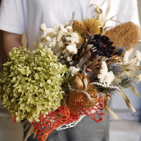 キッチンカー　オープン祝い　ドライフラワー　花束