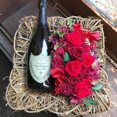 ドンペリと花　還暦祝い